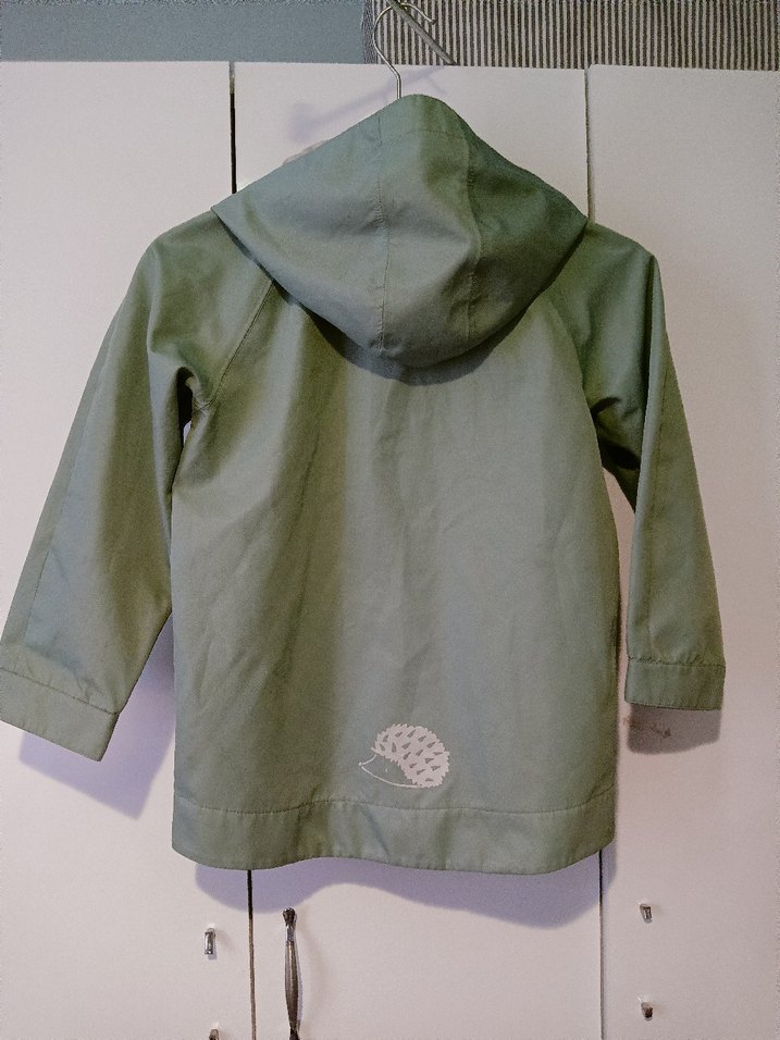 Erkek Çocuk Yeşil Düğmeli Yağmurluk - Görsel 2