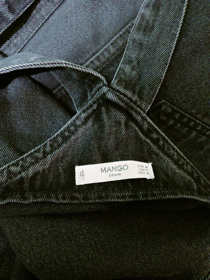 Kadın Siyah Denim Askılı Midi Salopet - Görsel 4