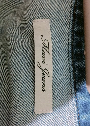 Düğmeli Mavi Kadın Kot Ceket - Görsel 3