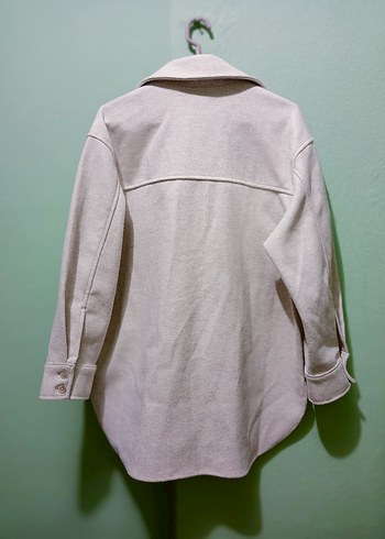 Bej Düğmeli Uzun Kollu Kadın Gömlek - Görsel 2