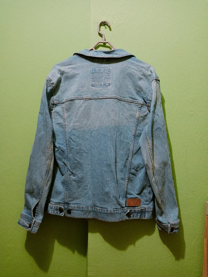 Kadın Mavi Düğmeli Denim Ceket - Görsel 2