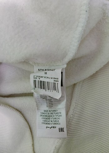 Beyaz Kapüşonlu Baskılı Sweatshirt - Görsel 4