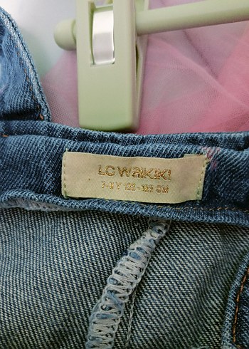 Kızlar için düğmeli kot tulum - Görsel 3