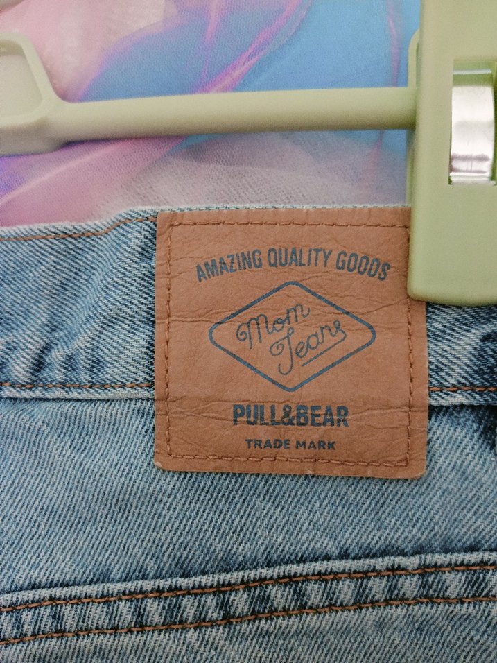 Mavi Pastel Renkli Bol Kesim Kadın Kot Pantolon - Görsel 2