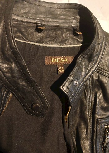 Siyah Deri Biker Ceket Kadın - Görsel 5