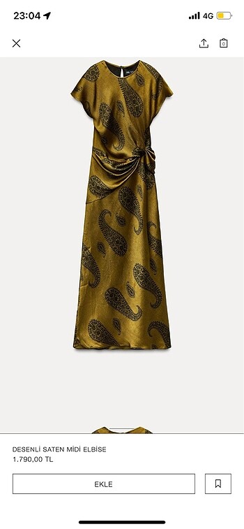 Zara Zara yeni sezon elbise S-M uyumlu