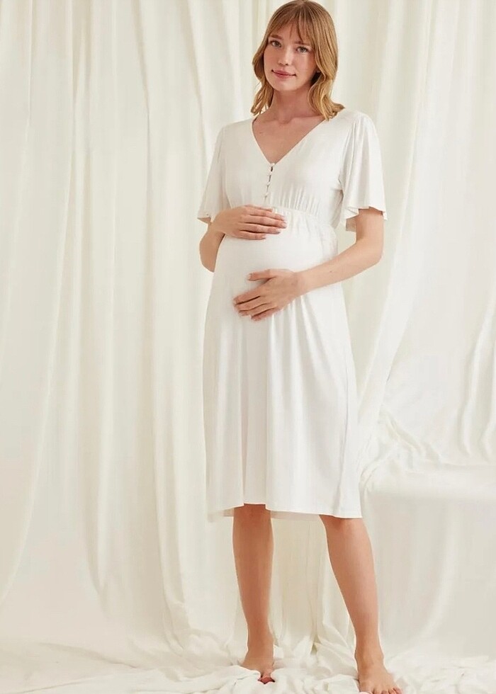 Monamise Dantelli Hamile Lohusa Gecelik - Görsel 2