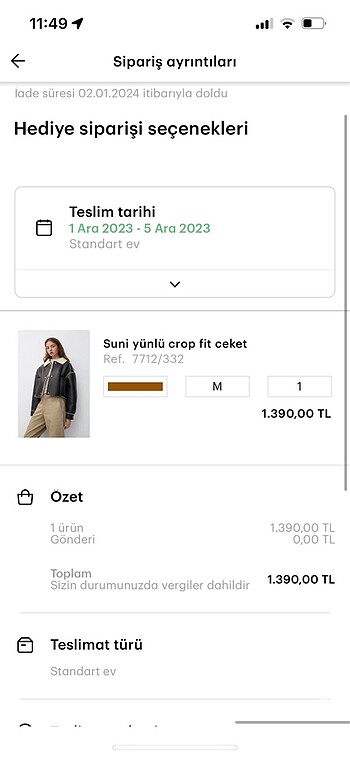 m Beden ceket