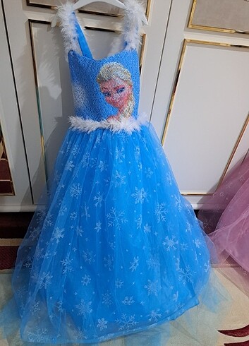 5 Yaş Beden Elsa Kostüm