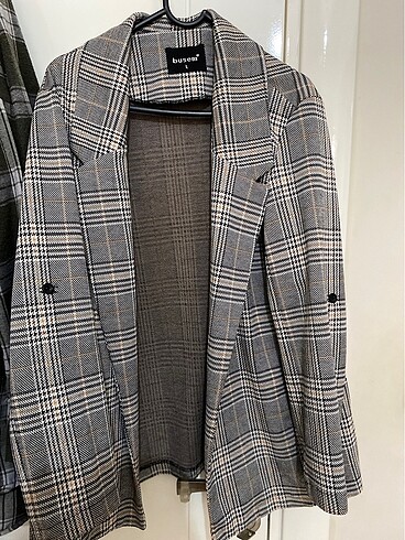 Ekose desenli blazer ceket