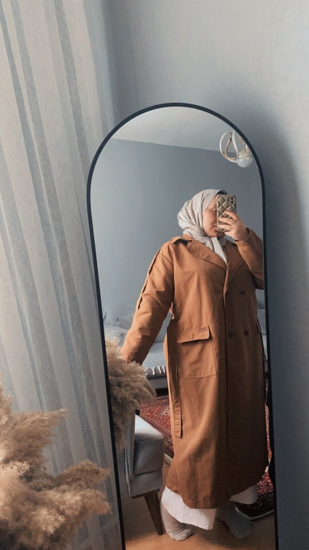 Bej Midi Kadın Trençkot - Görsel 2