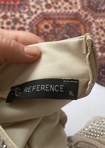 Şeffaf Bej Uzun Bohem Elbise - Görsel 8