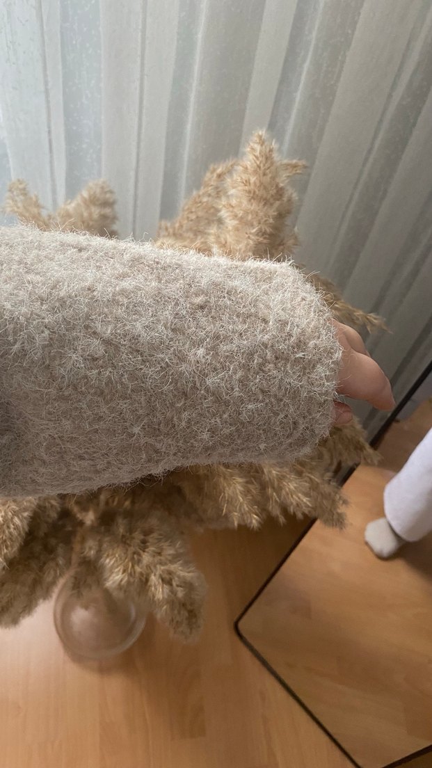 Bej Kadın Yünlü Kürklü Midi Mont - Görsel 4