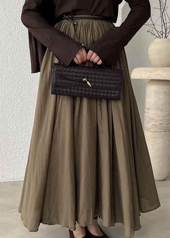 Manu Atelier haki kabarık prenses etek