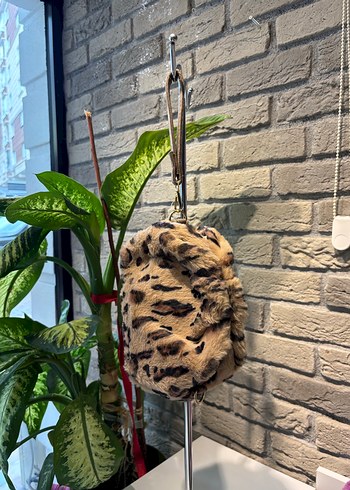 Kahverengi Kürklü  Kadın çanta - Görsel 4