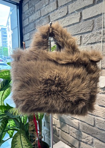 Siyah Kürklü Kadın Çanta - Görsel 2