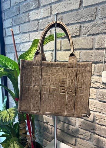 Bej Deri Fermuarlı Kadın Tote Çanta - Görsel 3