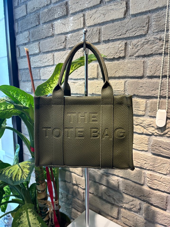 Bej Deri Fermuarlı Kadın Tote Çanta - Görsel 5