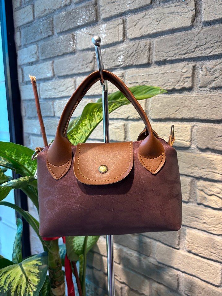 Kahverengi Tokalı Kadın Deri Çanta - Görsel 3