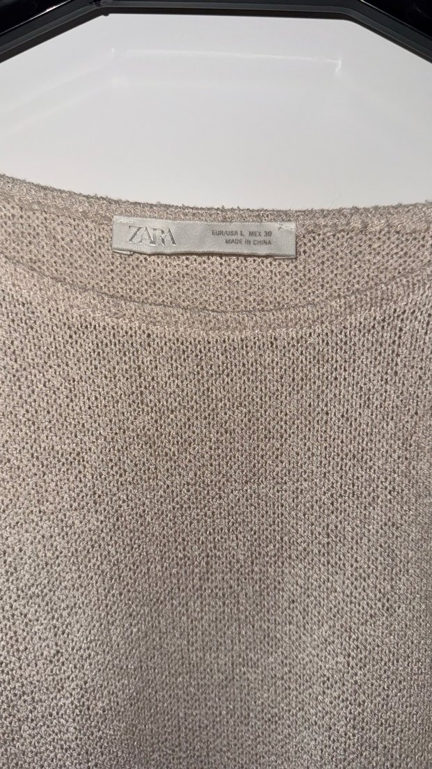 Zara kısa kollu kazak L beden - Görsel 3