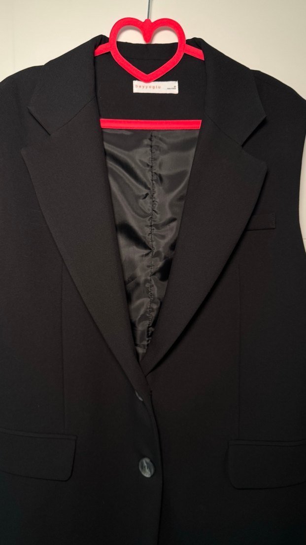 Yeni Düğmeli Siyah Kadın Yelek Beyyoğlu - Görsel 5