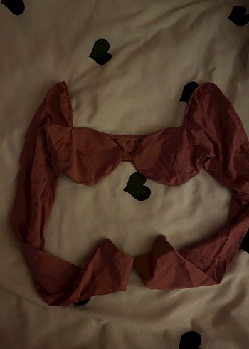 Uzun Kollu Pembe Minimalist bikini üstü - Görsel 2