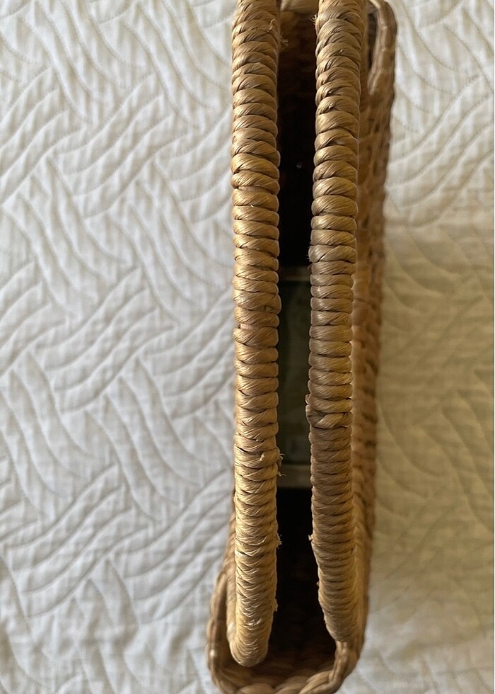 El yapımı hasır bambu çanta - Görsel 5