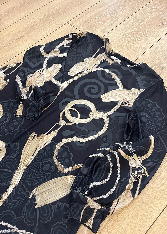 NOİ 1 beden sendy kumaş elbise - Görsel 5