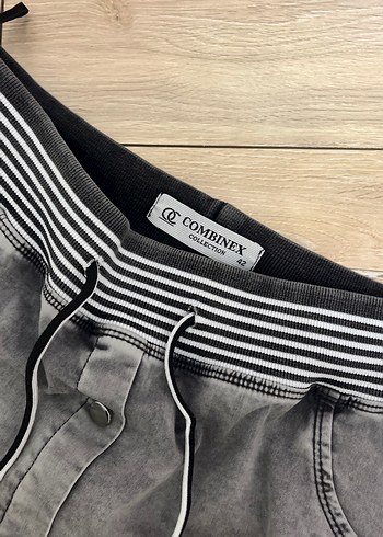 Düğmeli Gri Uzun Kot Etek - Görsel 3