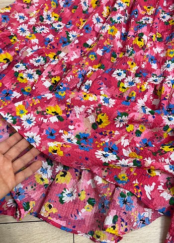 Renkli Çiçekli Uzun Kadın Etek - Görsel 2