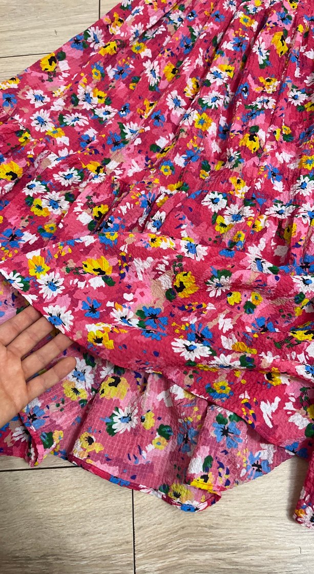 Renkli Çiçekli Uzun Kadın Etek - Görsel 2