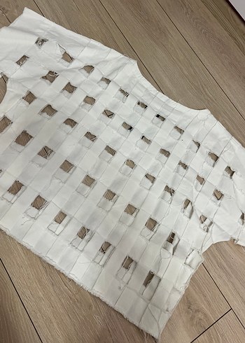 Beyaz Mini Kısa Kollu Kadın Tişört - Görsel 5