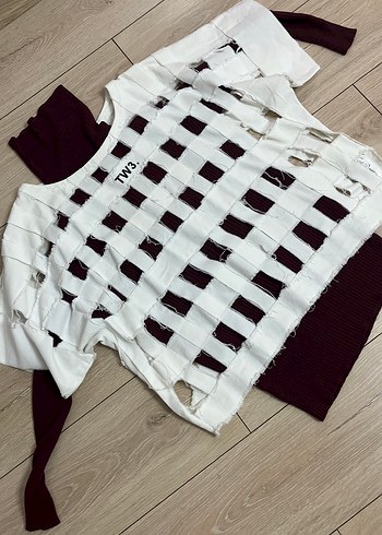 Beyaz Mini Kısa Kollu Kadın Tişört - Görsel 6