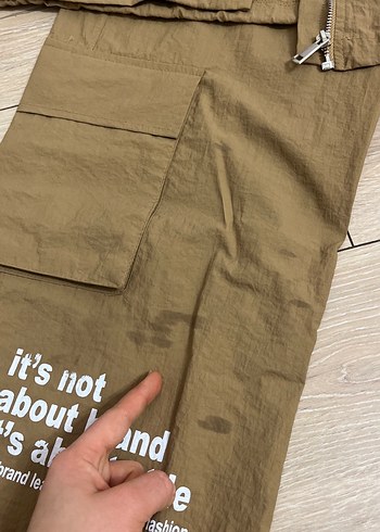 Kahverengi Kemerli Street Wear Kadın Pantolon takım - Görsel 2