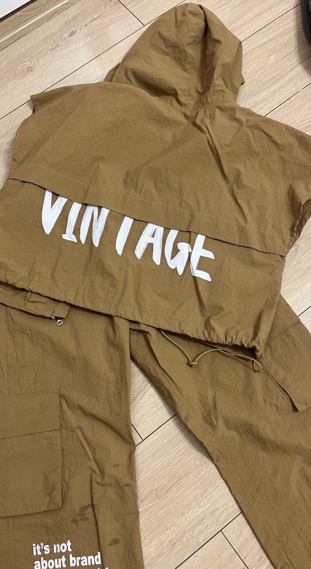 Kahverengi Kemerli Street Wear Kadın Pantolon takım - Görsel 3