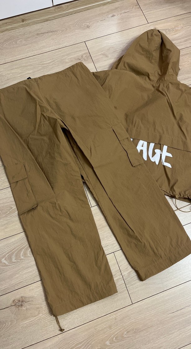 Kahverengi Kemerli Street Wear Kadın Pantolon takım - Görsel 4