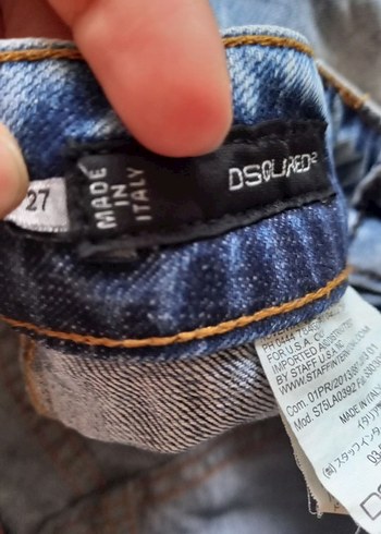 27 Beden mavi Renk dsqared2 Mavi Denim Mini Şort