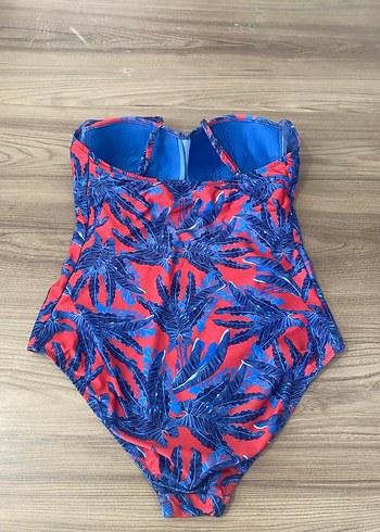 Mavi Desenli Strappy Kadın Mayo - Görsel 6