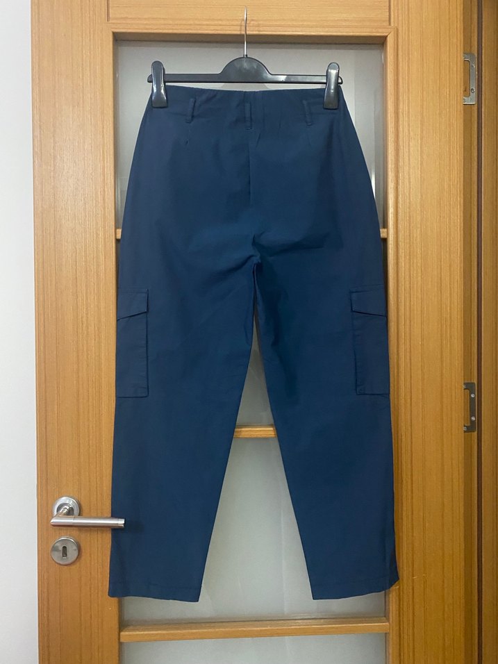 Mavi kargo pantolon - Görsel 4