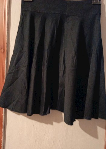 Siyah Pilili Midi Mini Etek