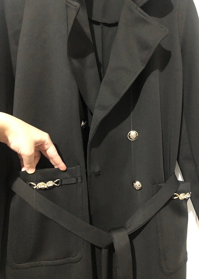 Scuba Kumaş Trençkot - Görsel 2