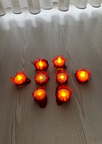 Kırmızı Ledli Kına El Mumu - Görsel 2