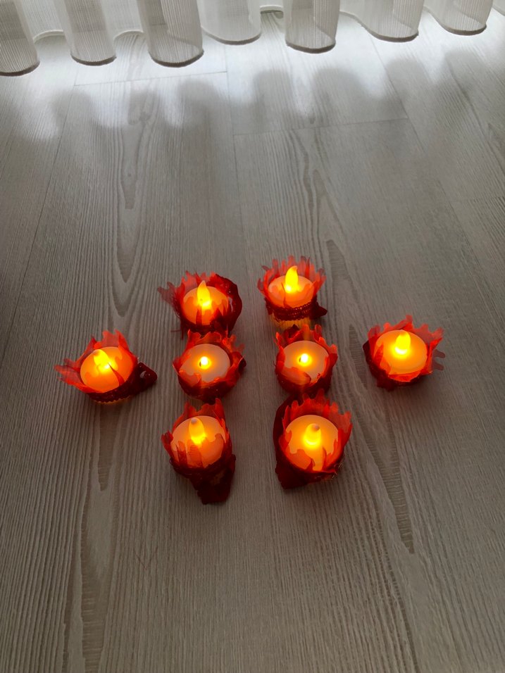 Kırmızı Ledli Kına El Mumu - Görsel 2