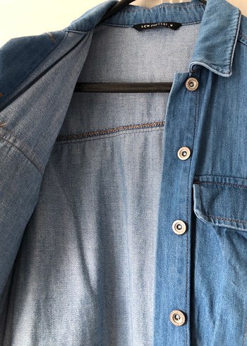 Düğmeli Kadın Kot Ceket - Görsel 4