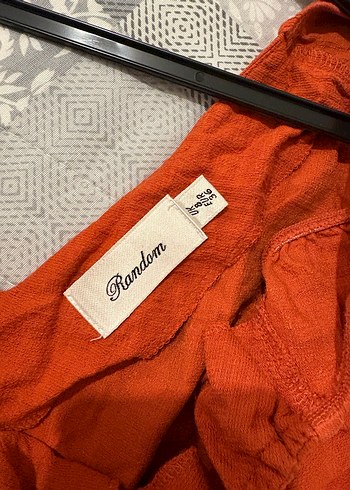 Kırmızı Uzun Keten Bohem Elbise - Görsel 4