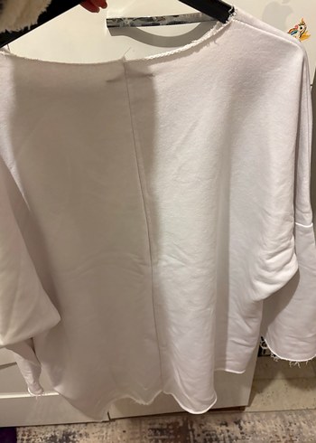 Baskılı Beyaz Kadın Sweatshirt - Görsel 4