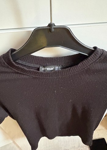 Siyah Kısa Kollu Basic Kadın Tişört - Görsel 2