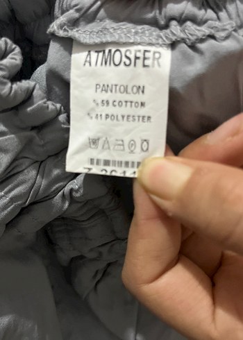 Atmosfer Gri Pamuklu Erkek Pantolon
