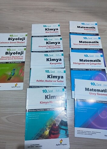 10. Sınıf biyoloji kimya matematik fasikül seti çap yayınları