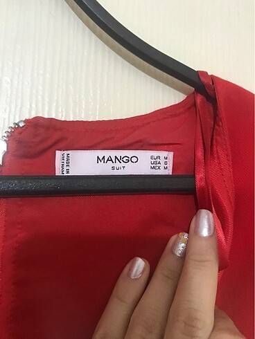 m Beden kırmızı Renk Mango kırmızı elbise